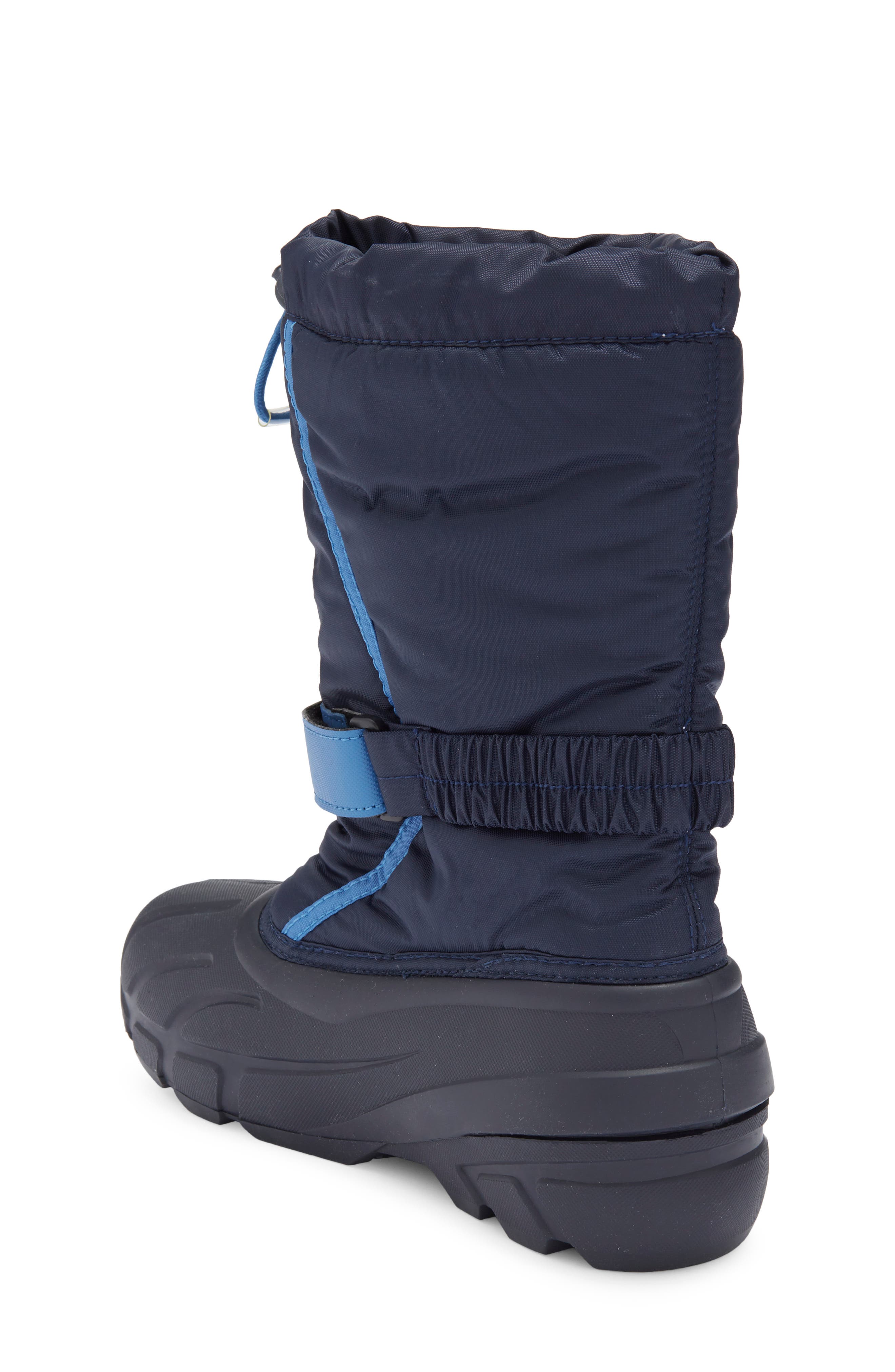 Kids' Flurry Weather Resistant Snow Boot, Alternate, color, BLACK/ BRIGHT BLUE