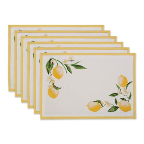 Lemon Bliss Printed Placemat Set/6