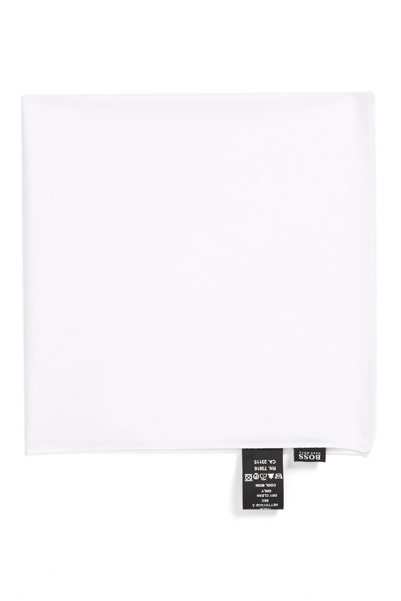 Cotton Pocket Square, Alternate, color, WHT