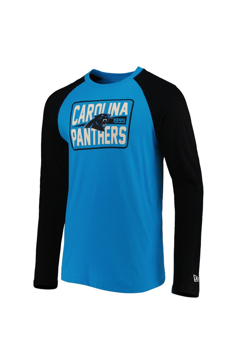 New Era Men's New Era Blue Carolina Panthers Current Raglan Long Sleeve T-Shirt, Alternate, color, 