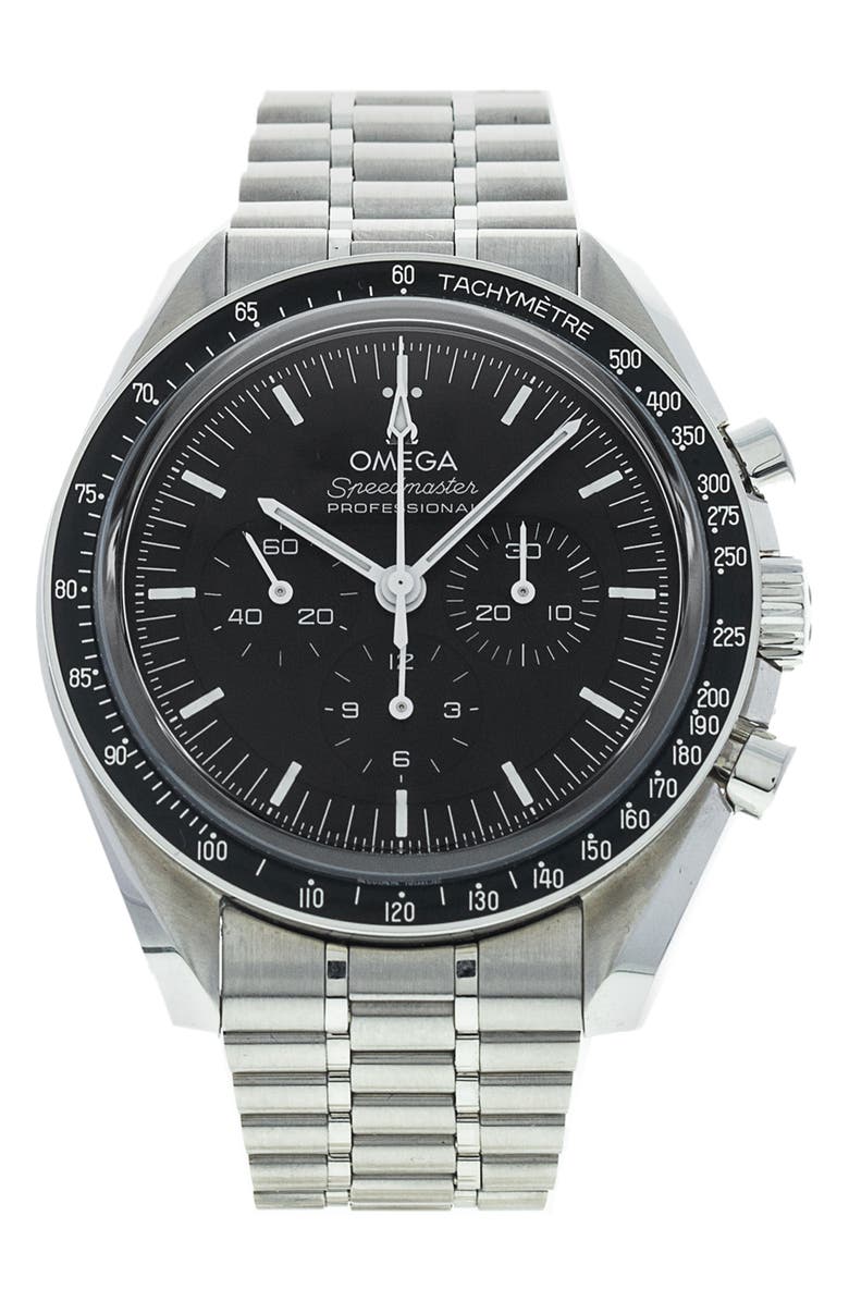 Watchfinder & Co. Omega Preowned 2021 Speedmaster Moonwatch Bracelet Chronograph Watch, 42mm, Main, color,