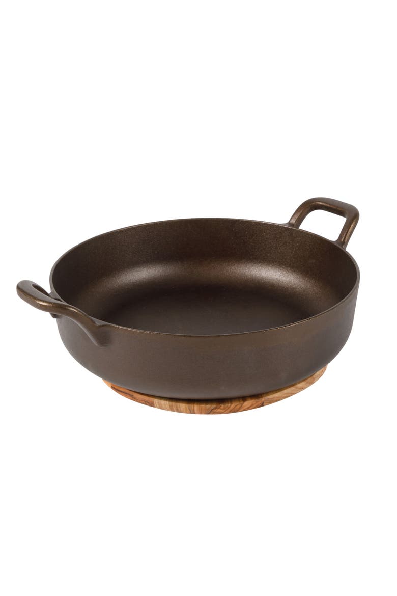 Natural Bronze Finish Round Cast Iron Everyday Pan, Main, color, Natural Bronze