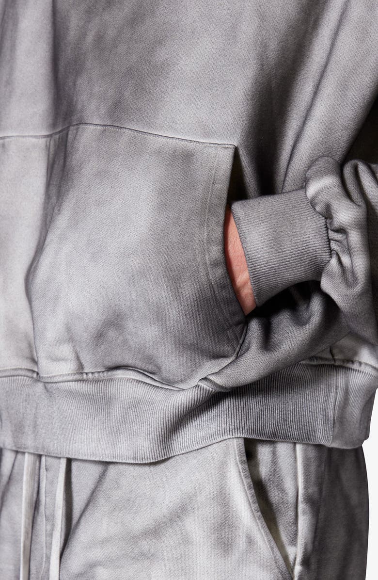 mnml Optic Graded Cotton Hoodie, Alternate, color, Black