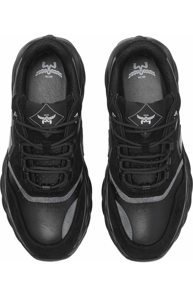 MCM Skywander Lo Sneakers in Calf Suede and Leather, Alternate, color,