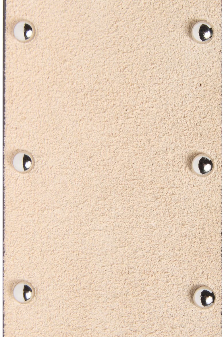 Montana Studded Suede Belt, Alternate, color, BEIGE PARCHMENT