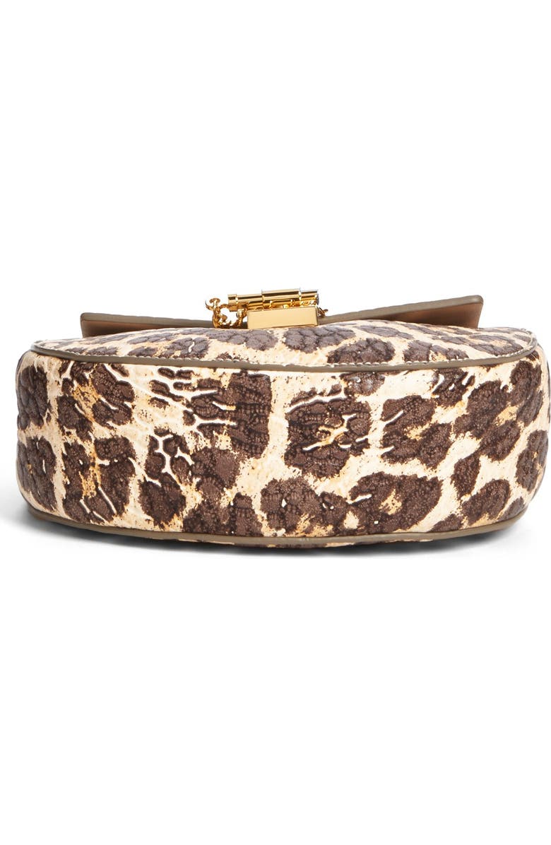 Chloé 'Drew' Leopard Print Leather Shoulder Bag, Alternate, color,