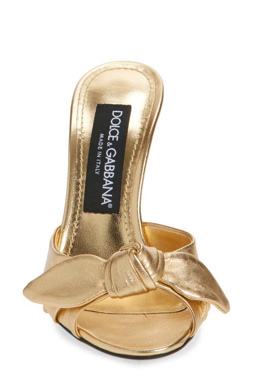 Dolce & Gabbana Mordoré Nappa Leather Sandals In Gold