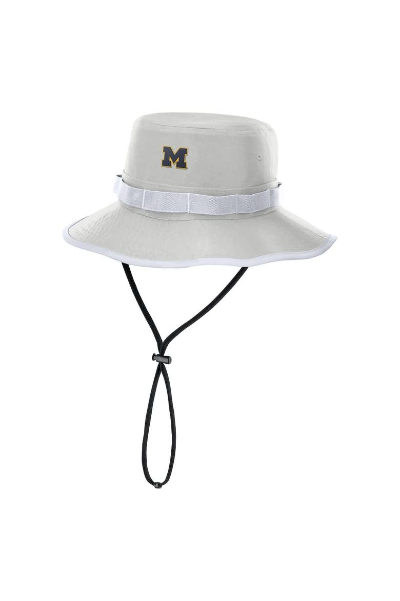 Men's Nike Gray Michigan Wolverines 2025 Sideline Apex Boonie Bucket Hat, Alternate, color, Gray