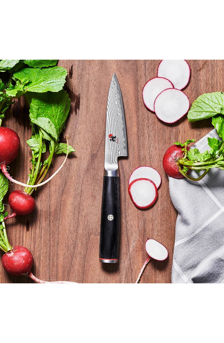 MIYABI Kaizen II 3.5-Inch Pakka Wood Paring Knife, Alternate, color, Black