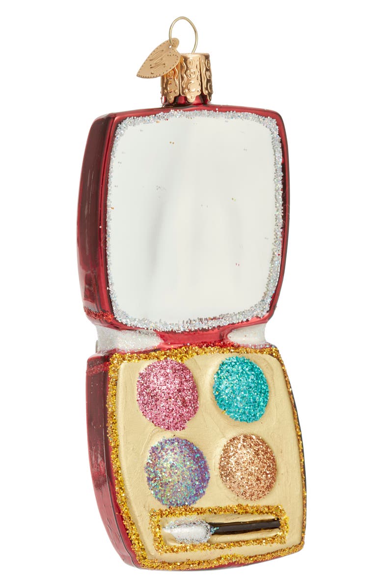Old World Christmas Makeup Palette Ornament, Main, color, Red/ Tan/ Multi