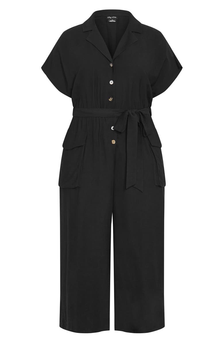 City Chic Emilie Belted Jumpsuit, Alternate, color, 