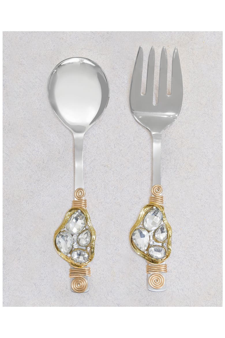 Cumulus Constellation Embellished 2-Piece Salad Serving Set, Alternate, color, GOLD