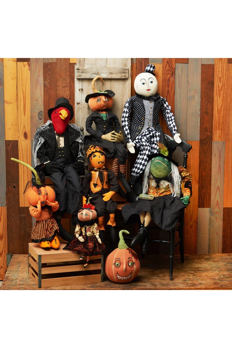Winifred Toad Frog Witch Halloween Joe Spencer Gathered Traditions Figurine, Alternate, color, Black