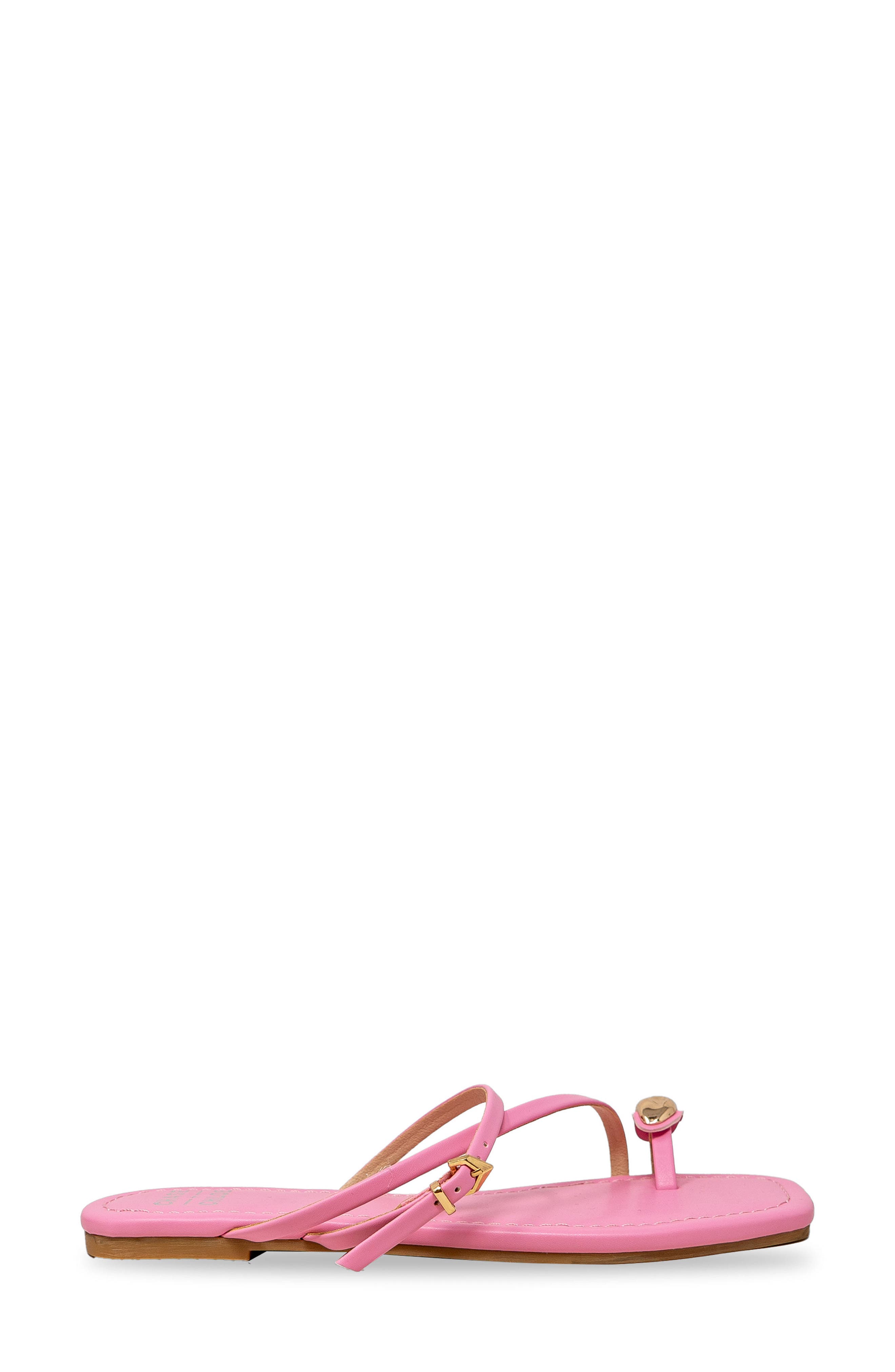 Toe Loop Sandal, Alternate, color, PINK PU