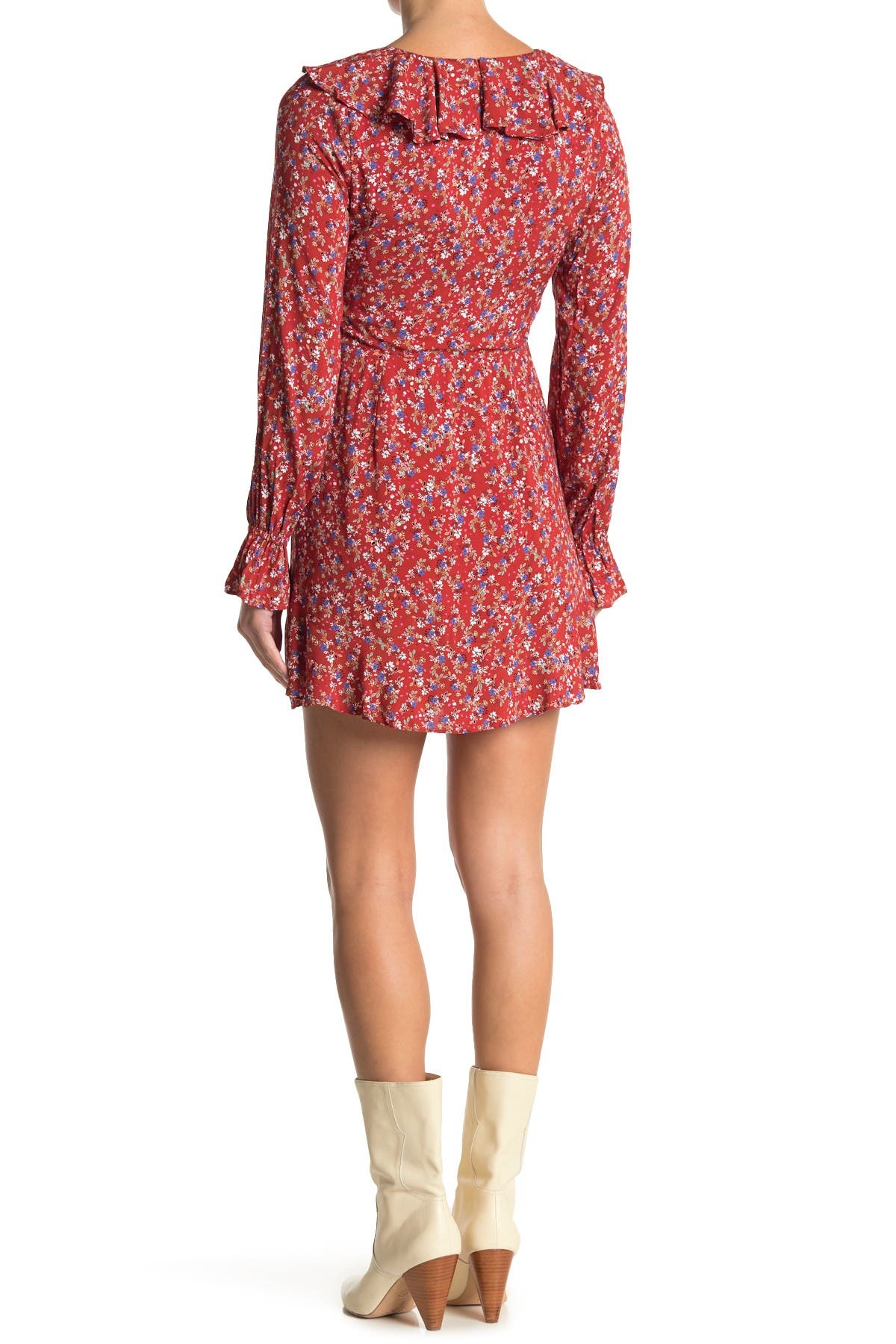Lost + Wander Stefanie Floral Ruched Mini Dress (Women) | Nordstromrack