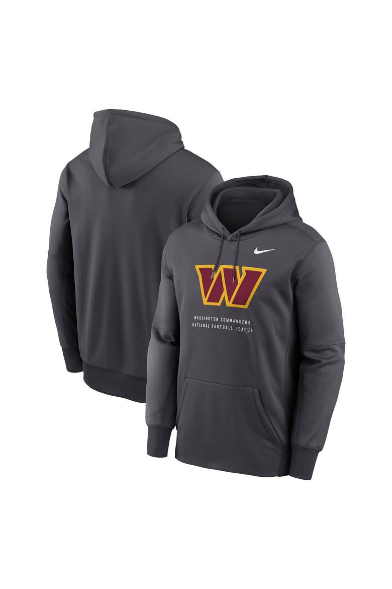 Men's Nike Charcoal Washington Commanders Toss Sweep Therma-FIT Hoodie, Main, color, Charcoal