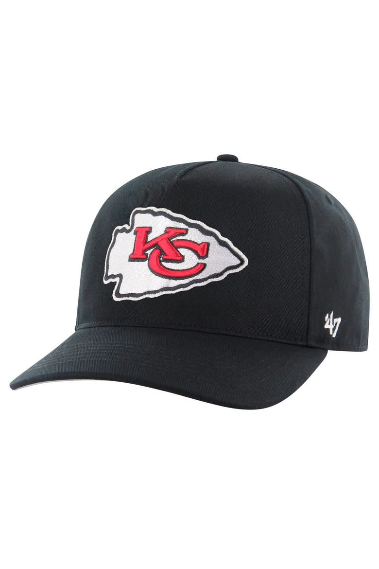 Men's '47 Black Kansas City Chiefs Hitch Adjustable Hat, Main, color, Black