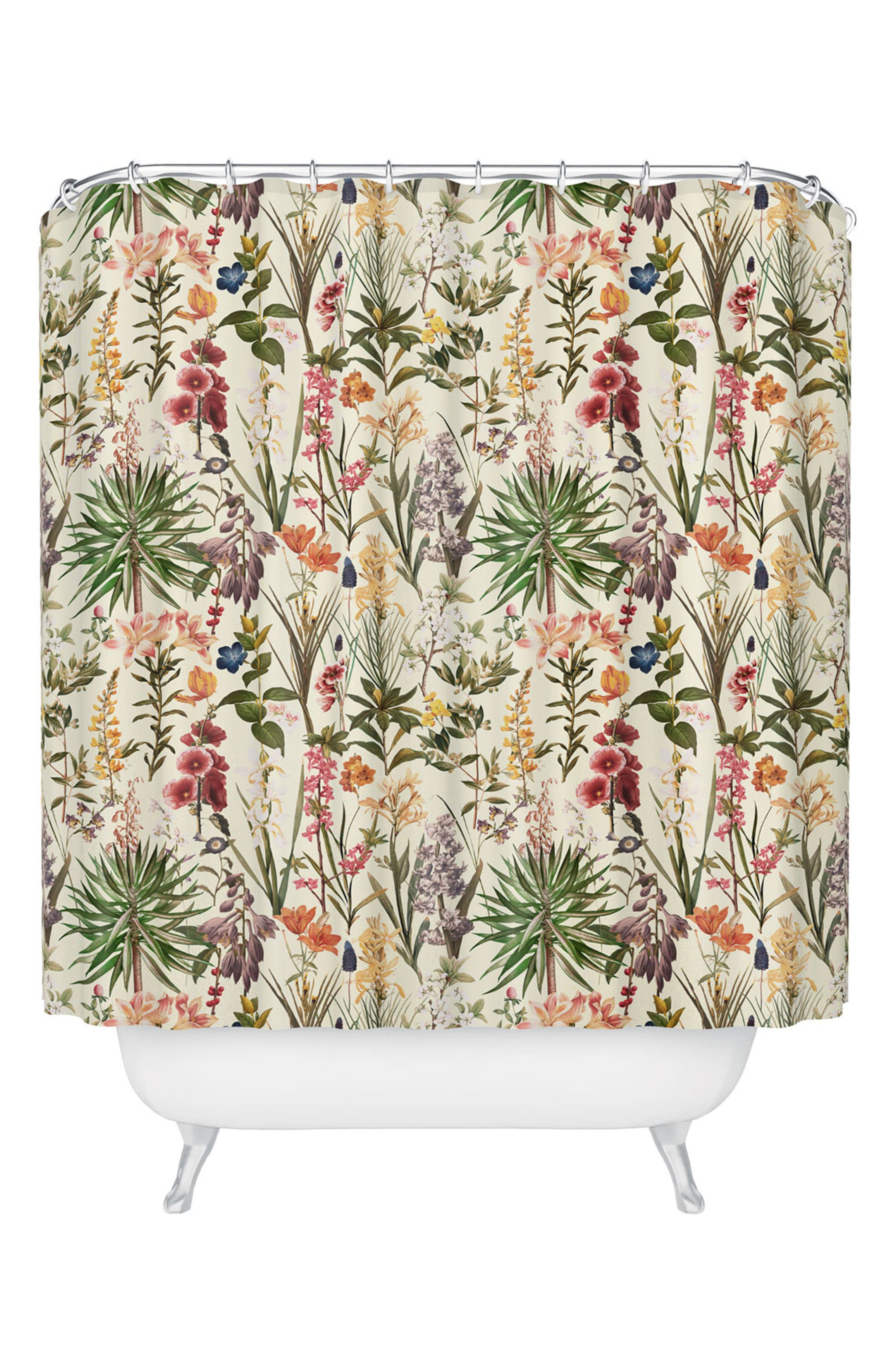 Deny Designs Secret Garden XIX Floral Print Shower Curtain