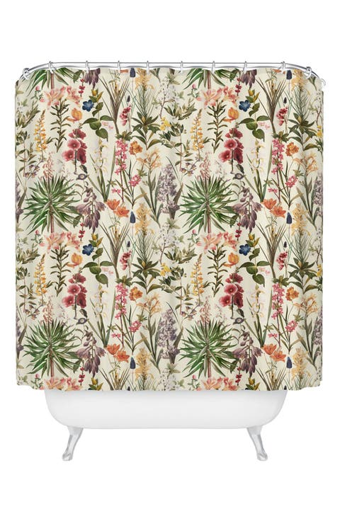 Secret Garden XIX Floral Print Shower Curtain