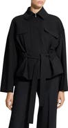 Theory Flight Tie Waist Stretch Wool Jacket