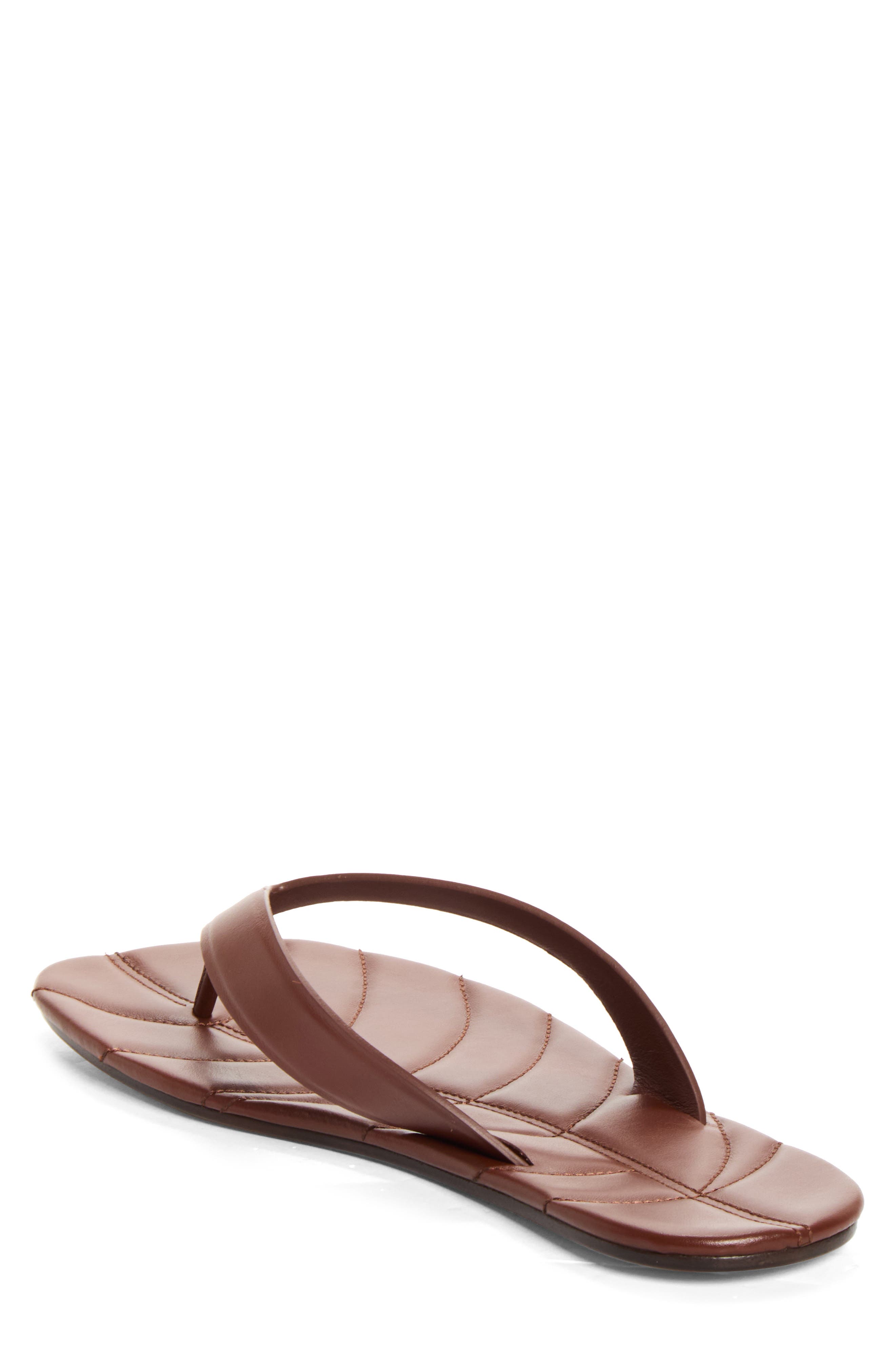 Leaf Flip Flop Sandal, Alternate, color, BROWN