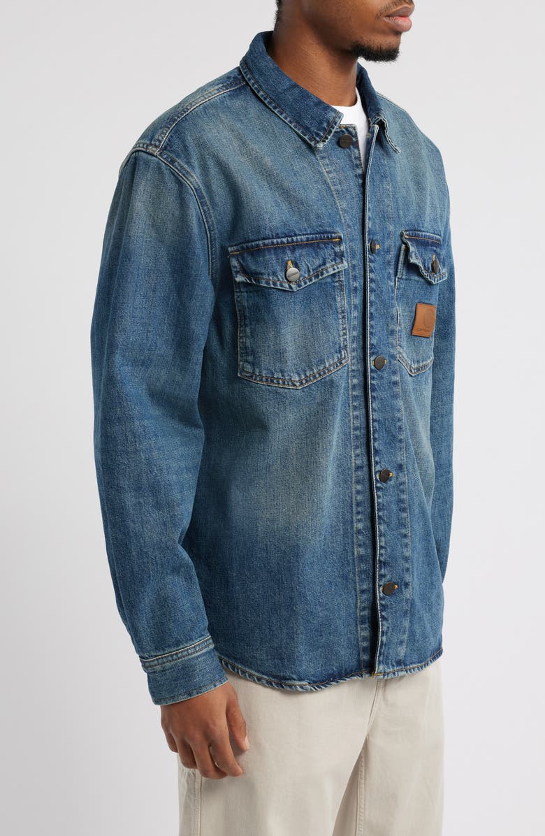 Carhartt Work In Progress Lincoln Denim Shirt Jacket, Alternate, color, 