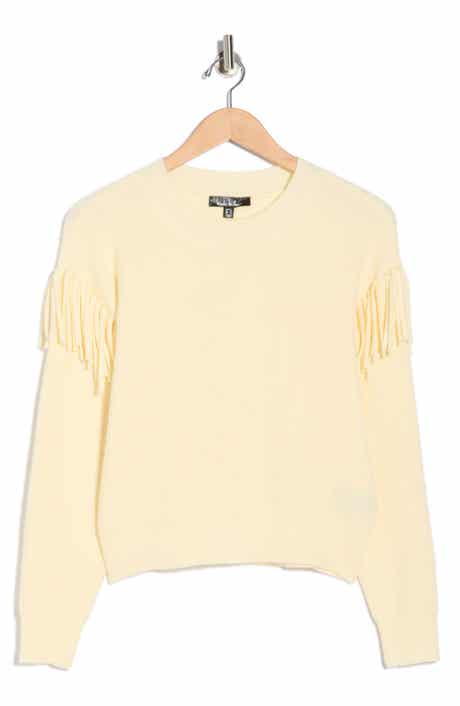 Nicole Miller Fringed Pullover Sweater