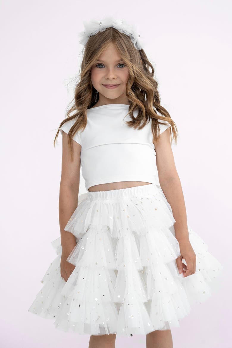 Moon Tutu Skirt, Alternate, color, To Moon White
