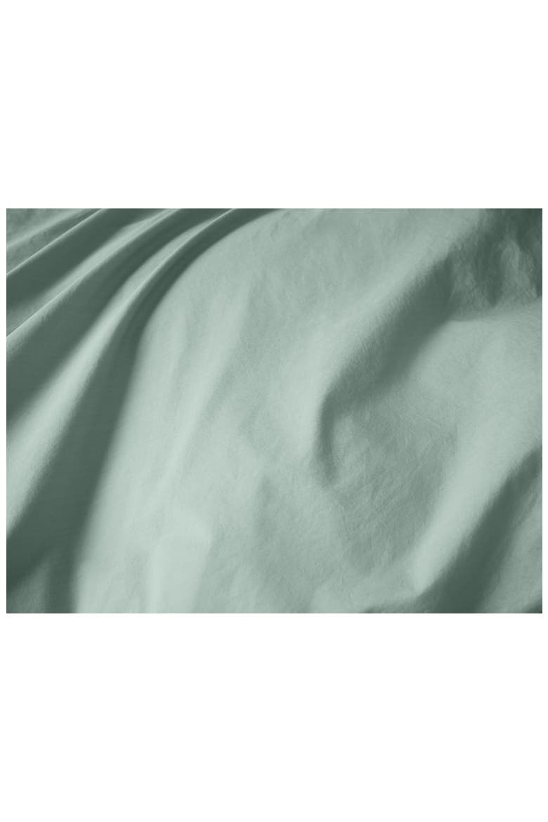 Refined Organic Cotton Percale Fitted Sheet, Alternate, color, SEAFOAM