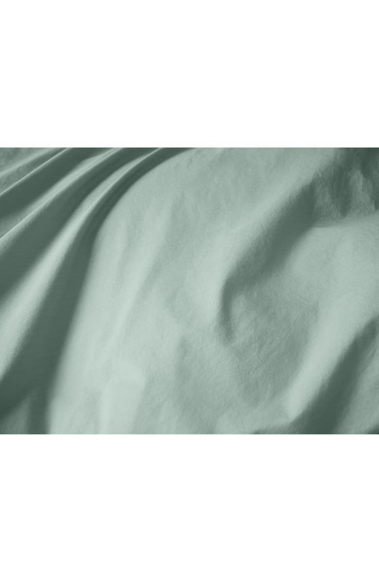 Coyuchi Refined Organic Cotton Percale Fitted Sheet, Alternate, color, Seafoam