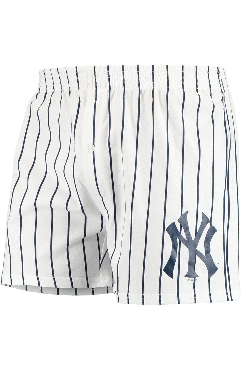 CONCEPTS SPORT Men's Concepts Sport White New York Yankees Vigor Boxer Shorts, Main, color, 