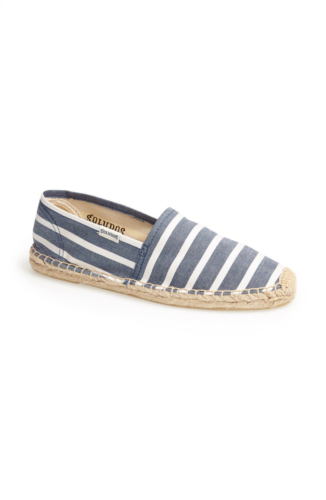 'Classic' Espadrille Slip-On, Alternate, color, LIGHT NAVY/ WHITE