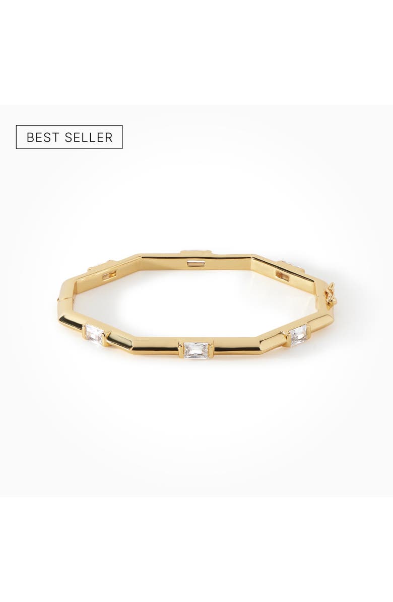 Ora Ana The Alea Lock Bracelet, Main, color, Gold/White Cz