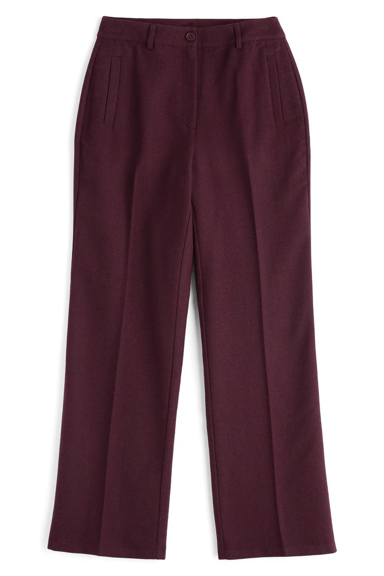 Lowena Straight Leg Recycled Wool Blend Pants, Alternate, color, DARK HELLEBORE