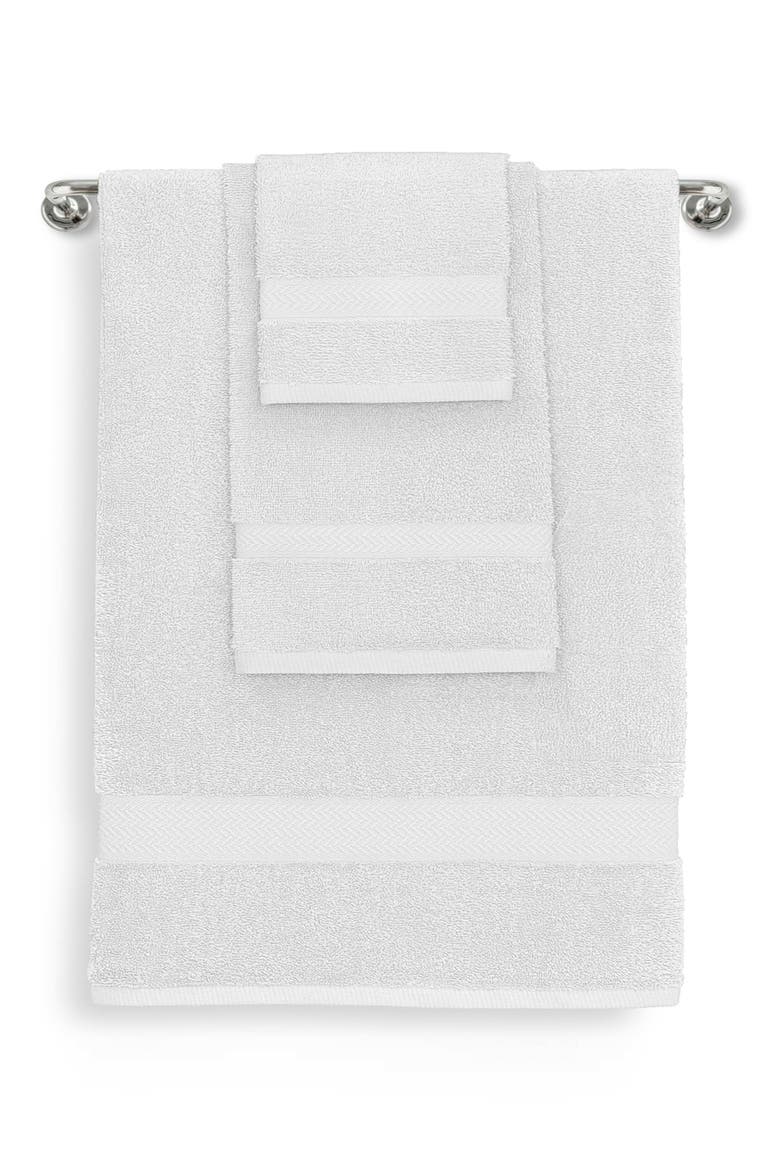 Ringspun 6-Piece Bath Towel Set, Alternate, color, OPTICAL WHITE