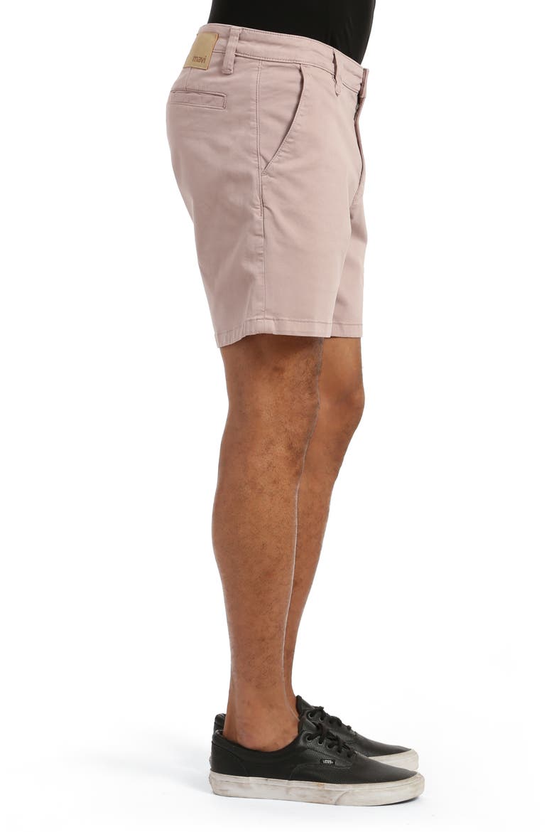 Noah Flat Front Stretch Twill Shorts, Alternate, color, ROSE TWILL