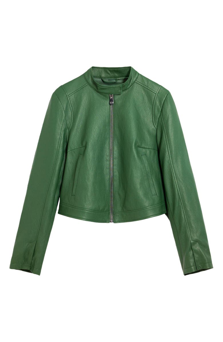 Desigual Faux Leather Jacket, Alternate, color, Green