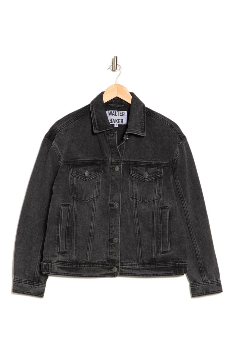 Shawna Denim Jacket, Alternate, color, BLACK WASH