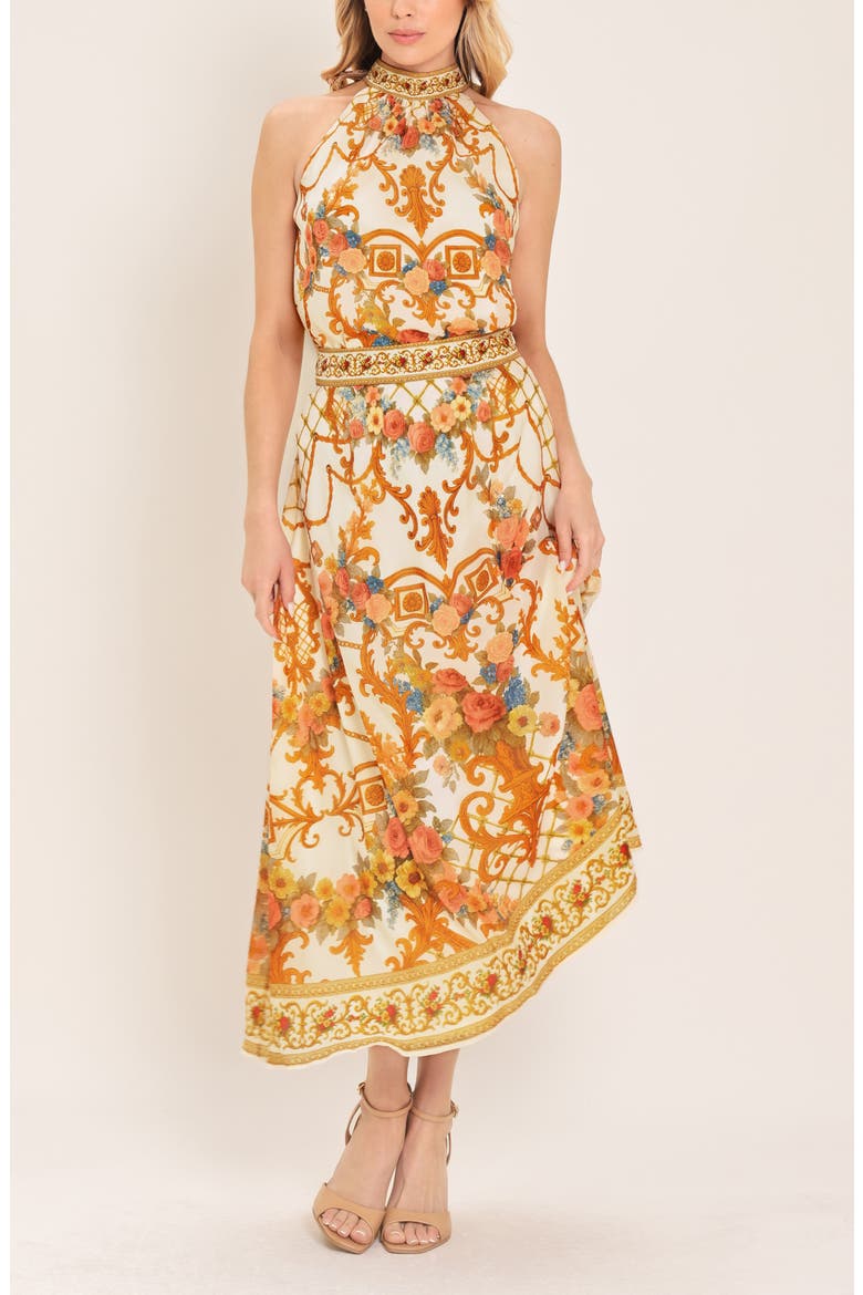 Print Midi Skirt, Alternate, color, IVORY
