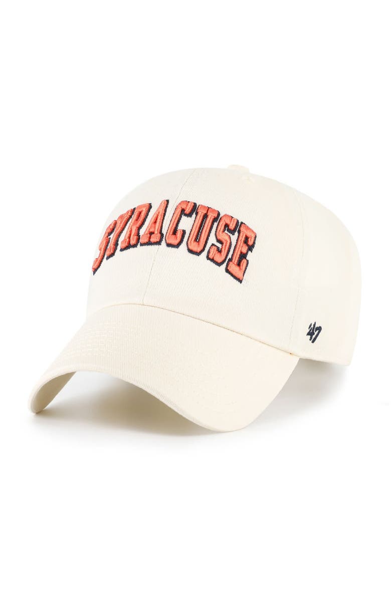'47 Men's '47 Sand Syracuse Orange Vault Clean Up Adjustable Hat, Main, color, 