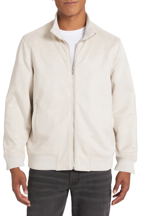 City Faux Suede Bomber Jacket