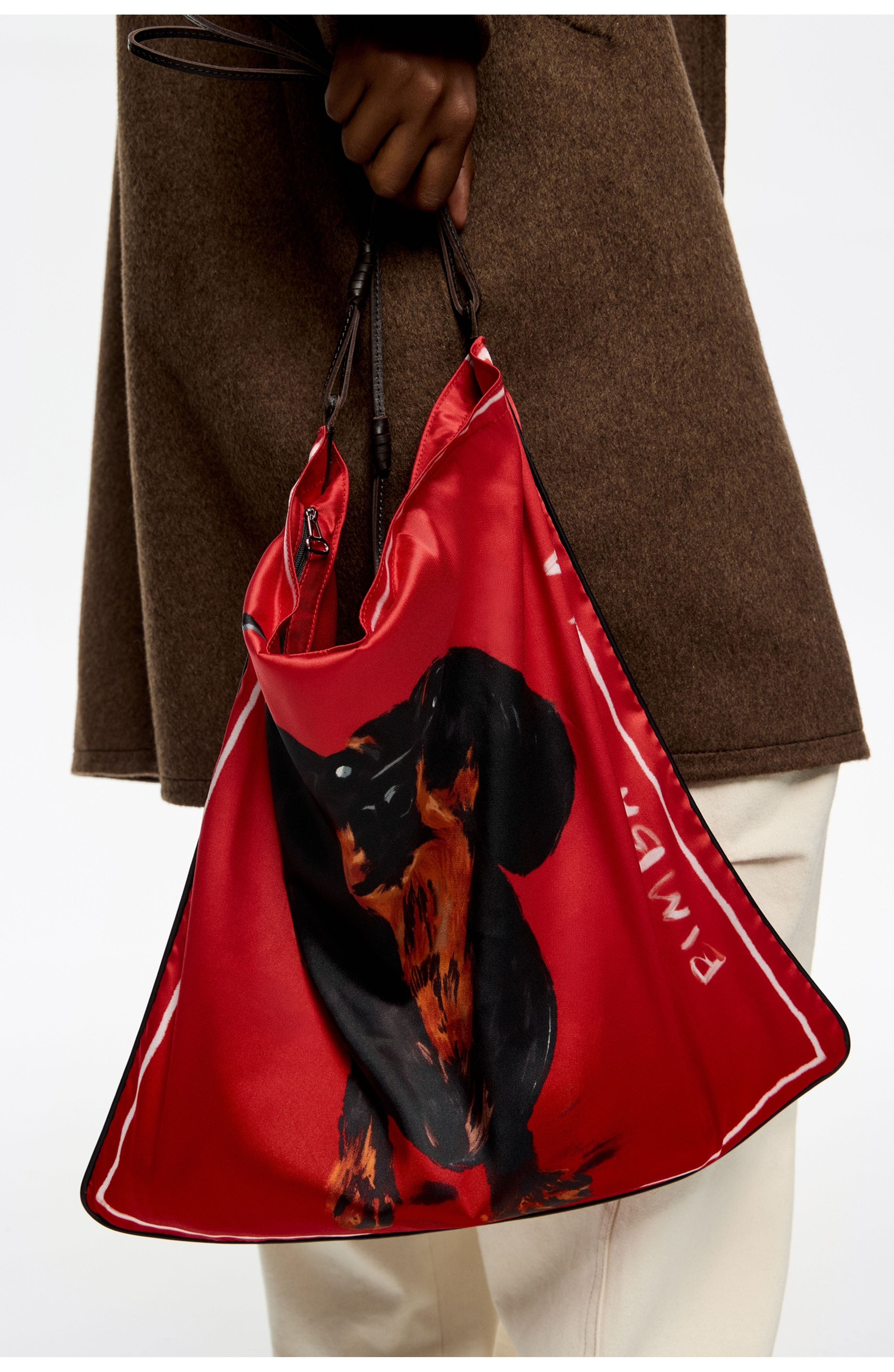 Bimba y Lola Medium Dogs Scarf Bag, Alternate, color, Red
