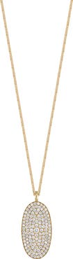 Bony Levy Mika Diamond Pavé Oval Pendant Necklace