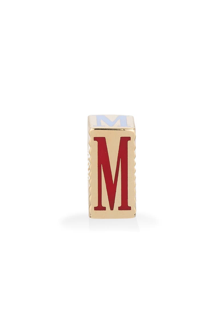 Initial Bead Charm, Alternate, color, YELLOW GOLD M