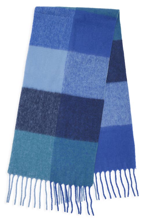 Nordstrom Wool & Alpaca Blend Fringe Scarf In Blue