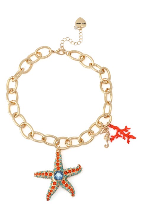 Short Starfish Pendant Necklace