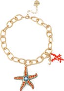 Betsey Johnson Short Starfish Pendant Necklace
