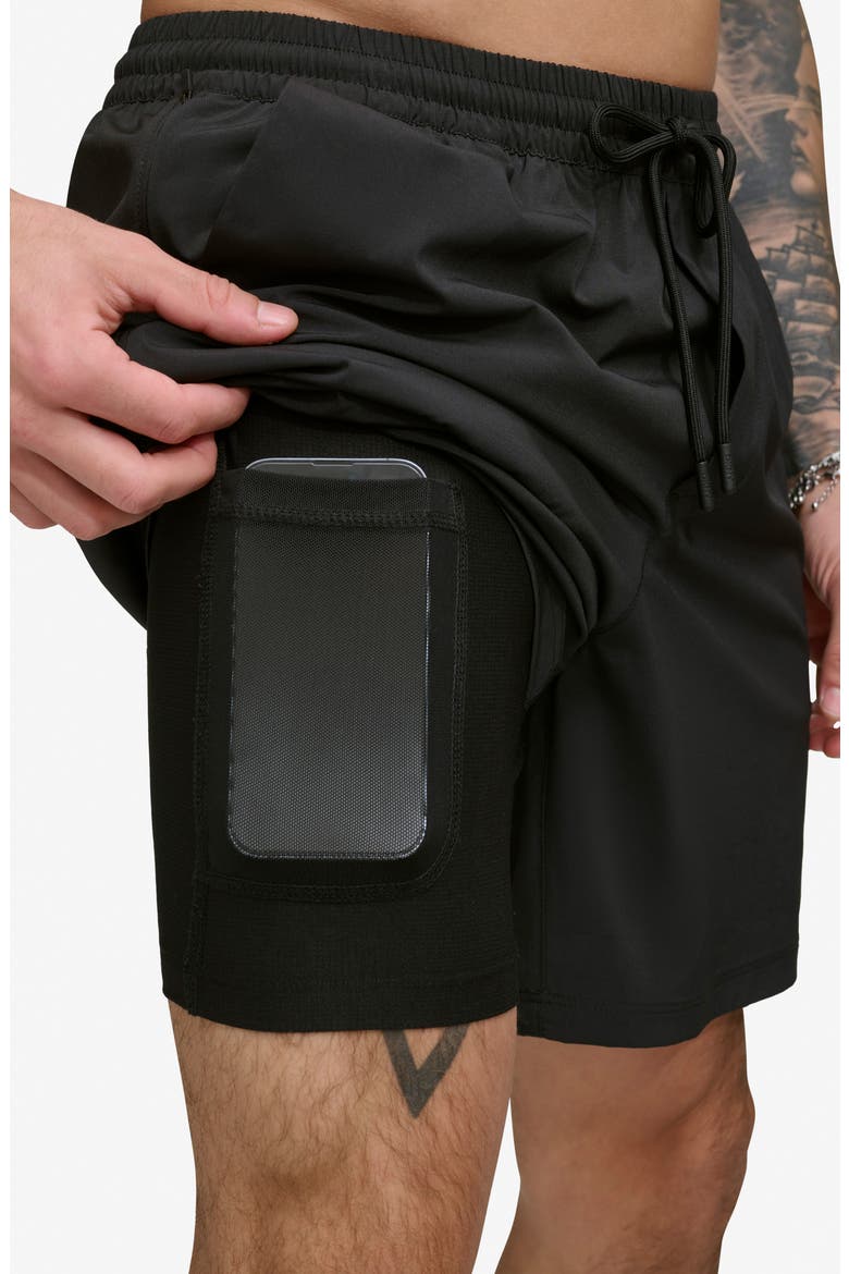 Core Volley Shorts Lined Swim Trunks, Alternate, color, BLACK