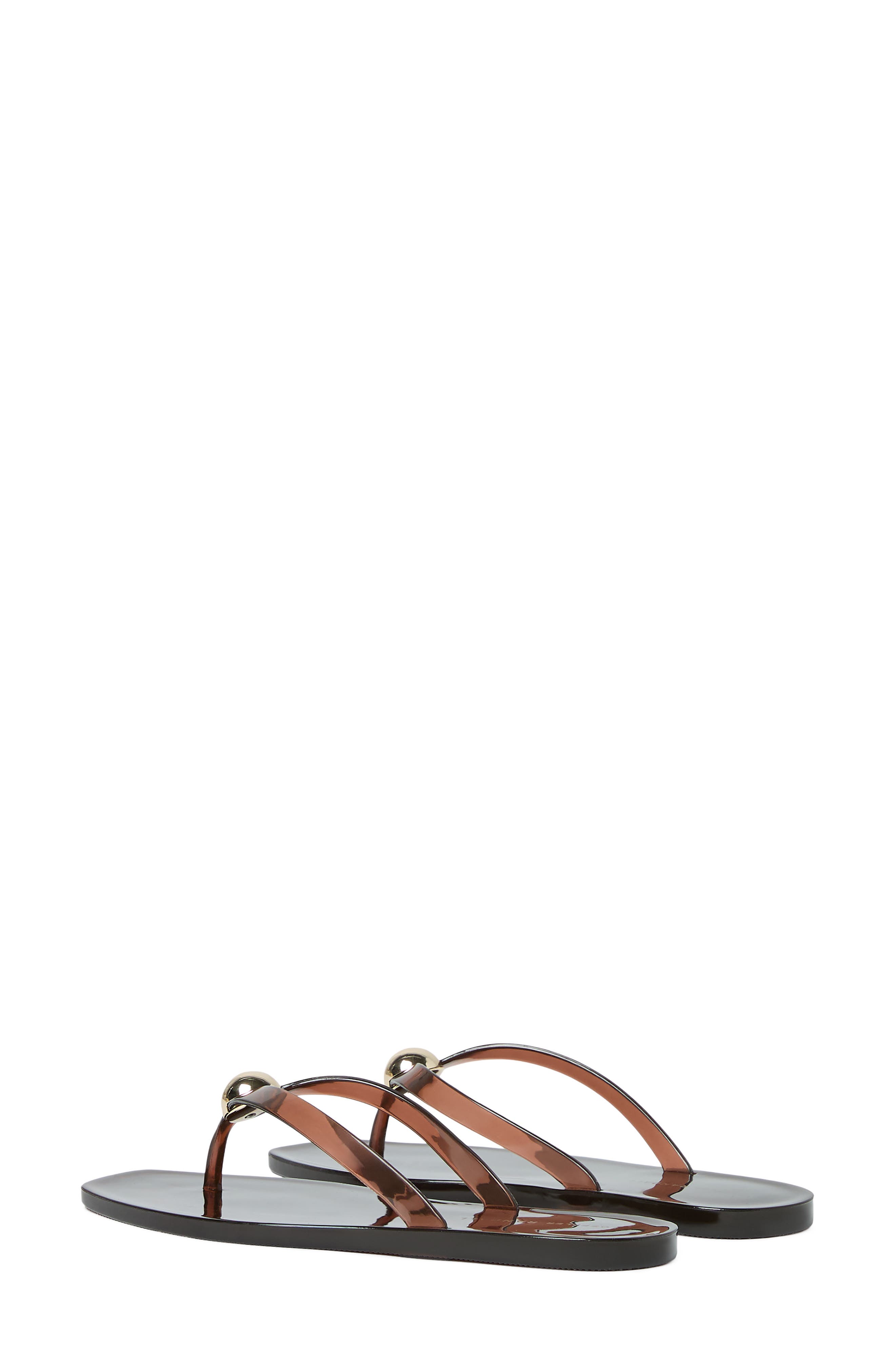Loeffler Randall Jovie Jelly Flip Flop, Alternate, color, Brown