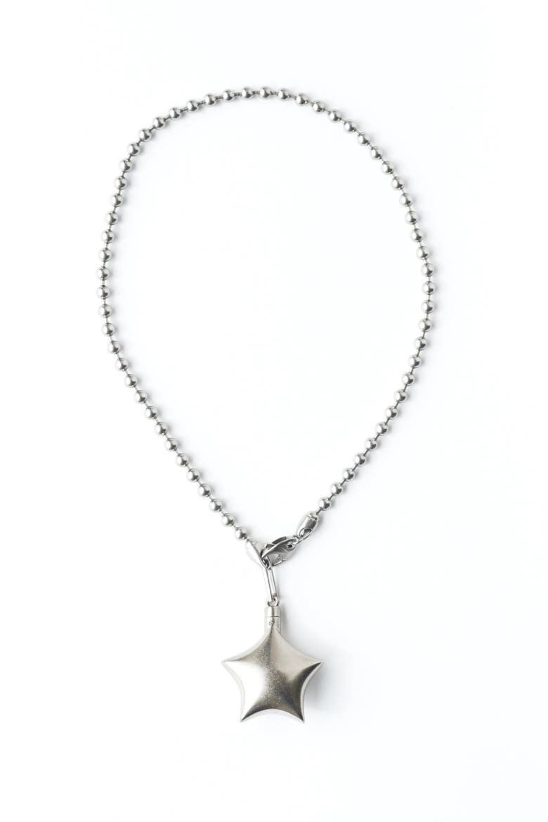 Puffed Star Necklace II, Alternate, color, Silver